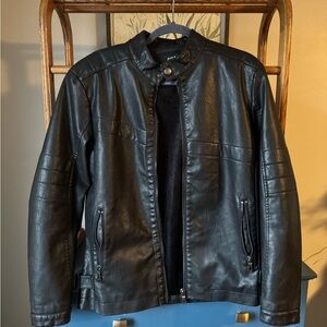 Faux Leather Black Jacket